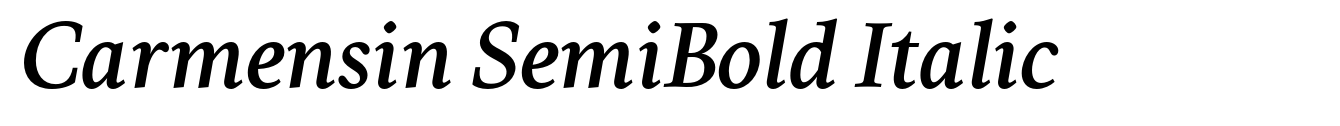 Carmensin SemiBold Italic